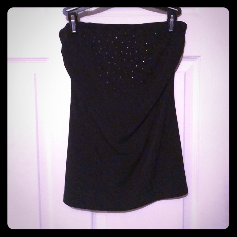 Black tube top.
